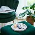 thumbnail image 5 of Hanobe Candle Plate Holder Tray: Round White Wooden Decorative Trays Decor, Farmhouse Candle Trays for Pillar Candles Home Kitchen Decor Counter Table Centerpiece, 5 of 10