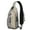 Grey-22, variant on Tiger Print Sling Backpack, Lightweight Crossbody Daypack with Roaring Bengal Face Art, Tribal Jungle Stripes Design, Anti-theft Travel Bag for Wild Lover, Students, City Walk, Gym Use