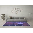 thumbnail image 3 of Ahgly Company Indoor Square Abstract Blue Contemporary Area Rugs, 5' Square, 3 of 4