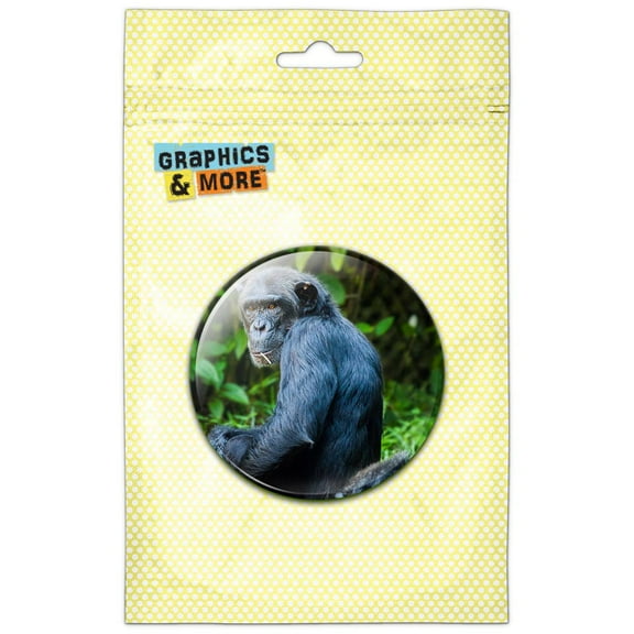 Chimpanzee Pinback Button Pin Badge