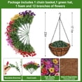 thumbnail image 7 of Scidweet Artificial Hanging Flowers, 12 Pcs Fake Flowers Faux Plants with Coconut Lining Basket for Outdoor Indoor Spring Summer Decoration for Home Garden, Multicolor, 7 of 7