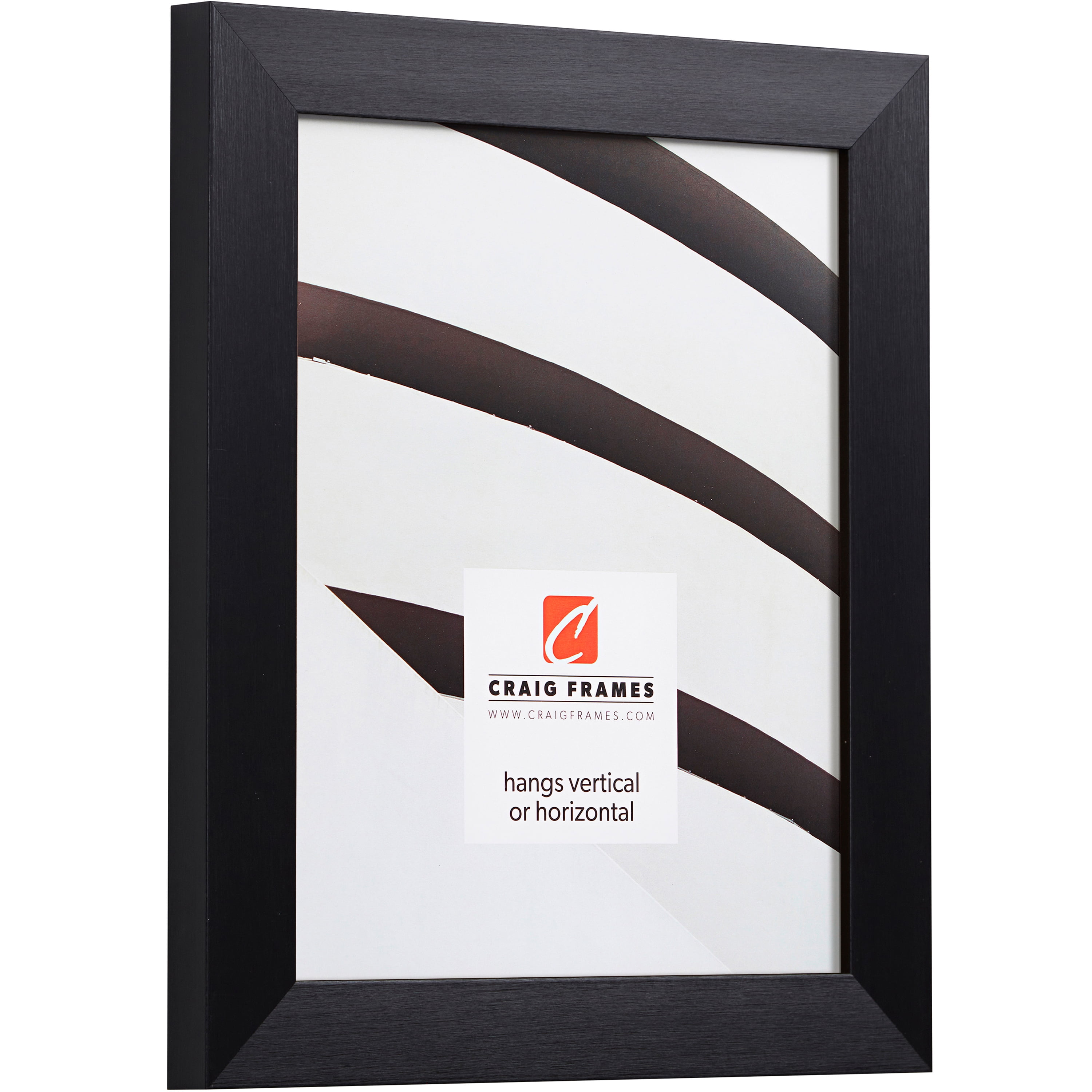 Craig Frames Modern Aesthetics 125, 22x28 inch Picture Frame Matted for a 18x24 Photo, Black