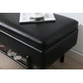 thumbnail image 6 of Dayalane Black Upholstered Ottoman Entryway Storage Bench with Shoe Rack for Bedroom, Living Room, 6 of 9