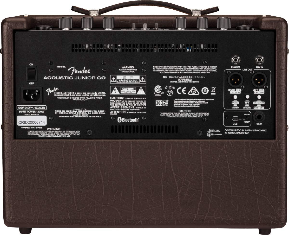 Fender Acoustic Junior Go Guitar Combo Amplifier Bundle with Cable, Austin Bazaar Exclusive 12-Pack Picks, and Instructional DVD