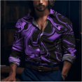 thumbnail image 3 of Camisa de mariposa para hombre 2024 Camisa de manga larga cómoda y suave Camisa de uso diario Diseño de botones de moda Transpirable, 3 of 5