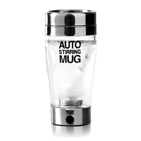 DICEWEN 400ml Electric Protein Shaker Cup Auto Shake Mixer Drink Bottle Gym Powder Blender Juicer Stainless Steel Transparent Coffee Mixing Mug