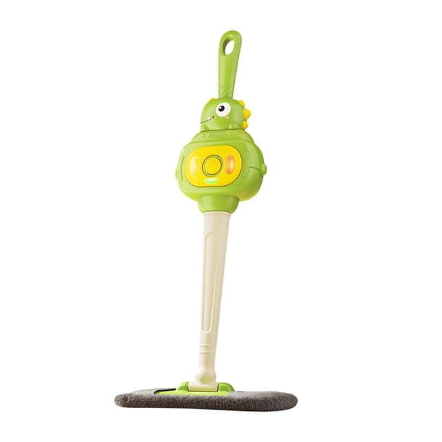 Fregona con luces y sonidos: un juguete de limpieza creativo y divertido para niñas en edad preescolar. Verde
