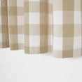 thumbnail image 3 of Charming Beige & White Buffalo Check 3 Pc Farmhouse Kitchen Curtain Set | 54" x 18" / 27" x 36" | Classic Country Style, 3 of 6