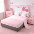 thumbnail image 3 of Erosebridal Cute Pink Bow Kids 7-Piece Twin Bedding Sets,Kawaii Coquette Bowtie Bedding Comforter Set For Bowknot Lover,Pink Reversible, 3 of 7