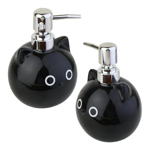 Dispensador de Jabón/Gel de Ducha con Forma de de Cerámica. Dispensador de Jabón de Manos con Forma de Animal. Dispensador de Loción A Presión. 2 Unidades.