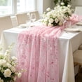 thumbnail image 6 of Feledorashia Mesh Table Runner, Gold Foil Tablecloth, Sheer Dining Table Decor for Weddings Parties Events, Flexible Polyester Fabric, 70x200cm European Style Banquet Table Cover, 6 of 7