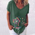 thumbnail image 2 of Elegante mujer con cuello en V estampado camiseta blusa Tops sudadera OAVQHLG3B Store  lin121212, 2 of 4