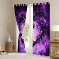 thumbnail image 3 of Feelyou Purple Thorny Rose Black Out Curtains for Couple, Gothic Spider Web Curtains Pack of 2 (42x63 Each), Romantic Love Heart Bedroom Curtains, Blackout Curtains Bedroom Decor, 3 of 6