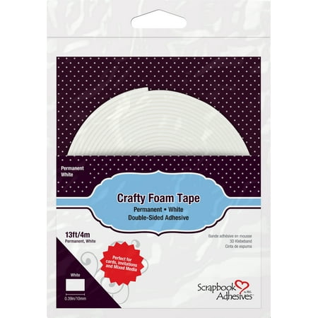 UPC: 0093616016183 | Scrapbook Adhesives Crafty Foam Tape Roll White  .375 X13