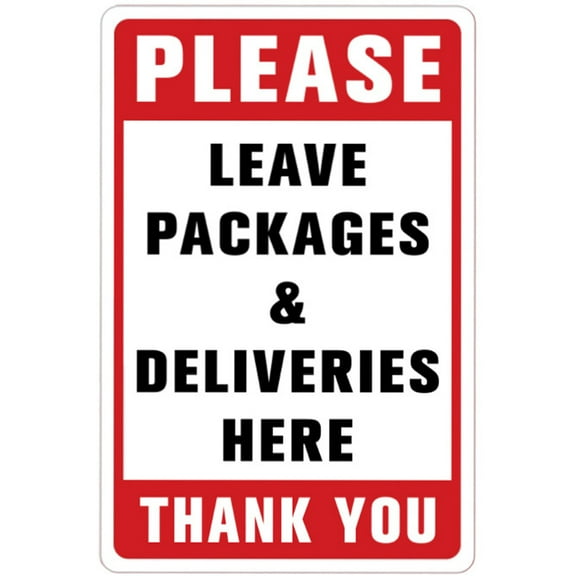 icolorfuled Package Delivery Here Sticker for Driver - Adhesive Wall Sign