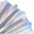 thumbnail image 1 of Rollo de tela de vinilo holográfico de cuero sintético iridiscente de 53,15 × 11,81 pulgadas, lámina de cuero reflectante con efecto espejo holográfico, 1 of 9