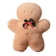 thumbnail image 2 of Cojín decorativo navideño de 45 cm con forma de hombrecito de jengibre, ideal para sala de estar, sofá, alfombra, cama, almohada de jengibre, peluche navideño., 2 of 3