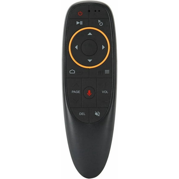 Voice Remote Control, 2.4G Air Mouse, Mini Keyboard with Gyroscope, Plug and Play, USB Receiver, for Computer, Projectors, TV Boxes, Home Theater(Black)