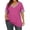 34Pink216, variant on WERYOUNG Women's T Shirts Fashionable Casual Patchwork Tees Short Sleeved V Neck T-Shirts Trendy Tops XXL