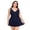 Dark Blue, variant on AURA Women One Piece Tummy Control Swimsuit Plus Size L 4XL Modest Swimwear