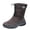 Brown, variant on Busydd Boots for Women Fashion Warm Fleece Lined Winter Boots Casual Solid Color Snow Boots Comfortable Outdoor Mid Calf Boots Round Toe Flat Boots