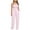 Pink, variant on Mrat Women's Pants Jumpsuit Bandeau Strapless Elastic Waist Drawstring Rompers Wide Leg Jumpsuit Rompers with Pockets Loose Sleeveless Trousers Light Blue 2XL