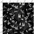 thumbnail image 2 of Soimoi Cotton Poplin Black Fabric By the Yard - 42 Inch Wide - Leaves Pattern Fabric - Botanical and Elegant Designs for Various Uses Printed Fabric, 2 of 6