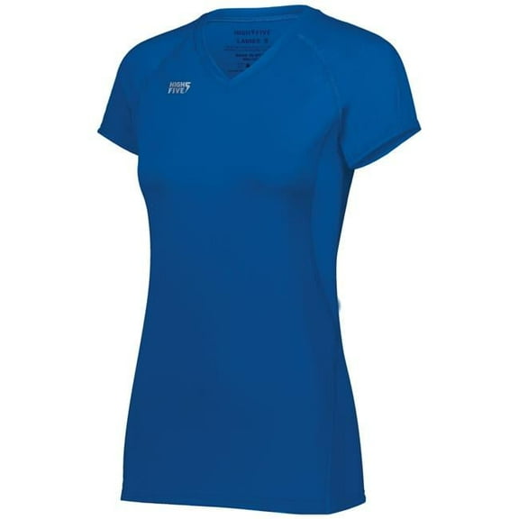 Ladies Truhit Short Sleeve Volleyball Jersey, Navy - Large