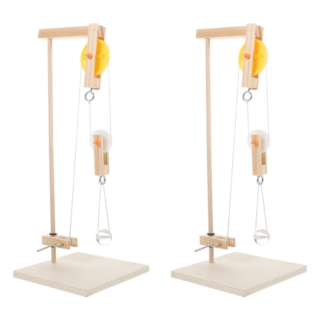 Miangastore 2 Sets Physics Kit Pulley Model Kit Physics Learning Tool Experiment Pulley Block