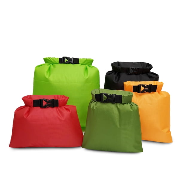 Paquete de almacenamiento Irfora Juego de bolsas a prueba de agua de 5 piezas Juego de bolsas secas de rollo de almacenamiento para patinaje Camping Canotaje Vela Surf Pesca Irfora Paquete de almacenamiento