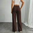 thumbnail image 4 of High Waisted Work Pants for Women Business Casual Outfits Office Dressy Pants Trousers with Pockets Wide-Leg Pants, 4 of 5