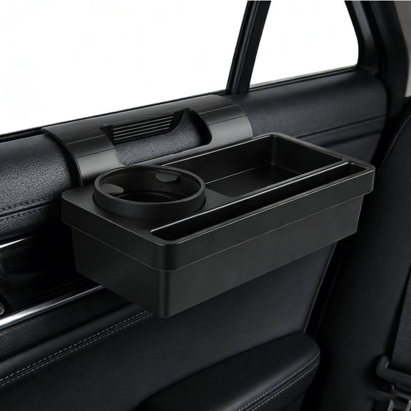 ETHZZLE Black Car Door Cup Holder Organizer for Vehicle Side Storage and Drink Holding