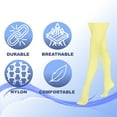 thumbnail image 3 of Grandeur Hosiery Girls' Juniors Kids Children's Seamless Fishnet Dance Ballet Tights Pantyhose Stockings Light Yellow C, 3 of 5
