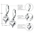 thumbnail image 4 of 555Jewelry Stainless Steel Heart Shaped Cute Dangle Drop 1.1 inches Earrings for Women, Silver, 4 of 6