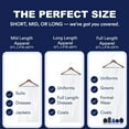 thumbnail image 6 of Plasticplace Clear Plastic Hanging Garment Bags, 1.0 Mil Sloped Shoulder Plastic Suit Bags Protect Full-Length Dresses, Coats, Uniforms, and More Long Apparel, 21" x 4" x 54", 50 Count, 6 of 7