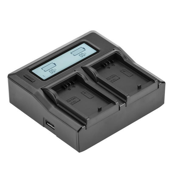 Green Extreme Dual Smart Charger with LCD Screen for Canon LP-LPE5