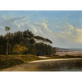 thumbnail image 2 of Roman School 14x11 Gold Ornate Wood Frame and Double Matted Museum Art Print Titled - A View of the Roman Campagna with the Claudio Aqueduct (Second Half of the 19th Century), 2 of 4