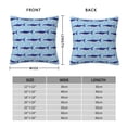 thumbnail image 2 of Fuzoiu Cute Shark Print Square Pillow Cover,Hidden Zipper Design,Luxury Square Pillow Case, Throw Pillow,Couch Cushion-20"x20", 2 of 7