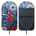 thumbnail image 6 of XYZCANDO Stained Glass American Flag Floral Car Seat Cover - Waterproof Sweatproof Protector - Universal Fit for Cars, Trucks, SUVs & Vans, 6 of 9