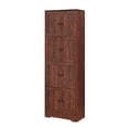 thumbnail image 5 of Barara King Tall Storage Cabinet with 8 Doors and 4 Shelves, Wall Storage Cabinet for Living Room, Kitchen, Office, Bedroom, Bathroom, Walnut, 5 of 11