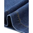 thumbnail image 5 of Agnes Orinda Women's Plus Size Denim Dresses Button Down Lapel Short Sleeve Midi Summer Casual Denim Jean Shirt Dress with Pockets 1X Dark Blue, 5 of 6