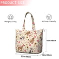 thumbnail image 4 of Pitbull Dog and Flower Floral Travel Tote Bags for Women Carry On,Large Weekender Bags for Women Travel,Multi Functional Duffle Bag for Work,Shopping,Sports, 4 of 5