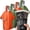 4pk Starter Set - Green + Orange-One Size, variant on 4pk Refill - Grave Robber Green One Size Wearable Mylar Rain Poncho