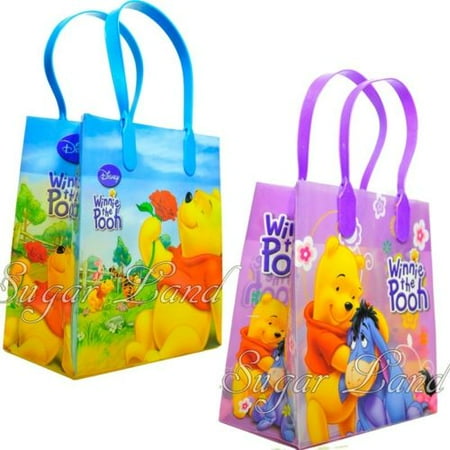 12 Winnie the Pooh Party Favor Bags Birthday Candy Treat Favors Gifts Plastic Bolsas De Recuerdo