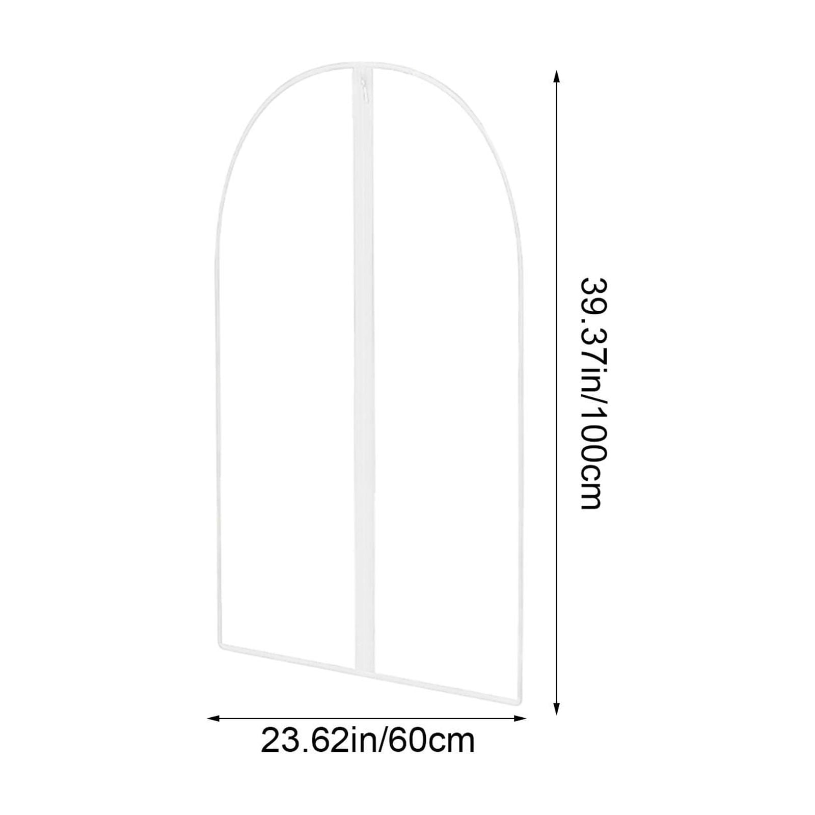 Lunxisen 15 Pcs Garment Bag Plastic Garment Bags with Zipper Hanging Clothes Cover Dress Bag for Suits, Coats Closet(M)