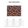 thumbnail image 5 of Zufioo Stars and Fox Cute Print Horizontal Flannel Blanket, Anti-wrinkle, Anti-shrinkage, Anti-allergic Plush Blanket, Household Items Suitable for Bedroom-50"x40", 5 of 6