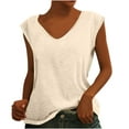 thumbnail image 1 of LOVZFMLL Tank Tops for Womens Solid Color Cap Sleeve Blouses T-Shirt Casual Loose Fit Basic Tank Tops, 1 of 9