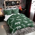 thumbnail image 2 of Erosebridal Cute Dinosaur Full Size Bedding Sets, T Rex Skeleton Full Size Bed in a Bag, Dark Green, Reversible, 7pcs, 2 of 6