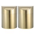 thumbnail image 2 of Mini Desktop Trash Bin with Swing Lid Stainless Steel Waste Can for Compact Spaces, Odor Resistant Garbage Container for Car, Office, Kitchen, 2 of 5