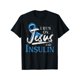 thumbnail image 1 of Blue Ribbon i Run on Jesus and insulin Diabetes awareness T-Shirt, 1 of 7